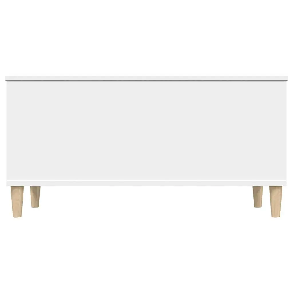 White Lift-Top Coffee Table with Storage Compartment