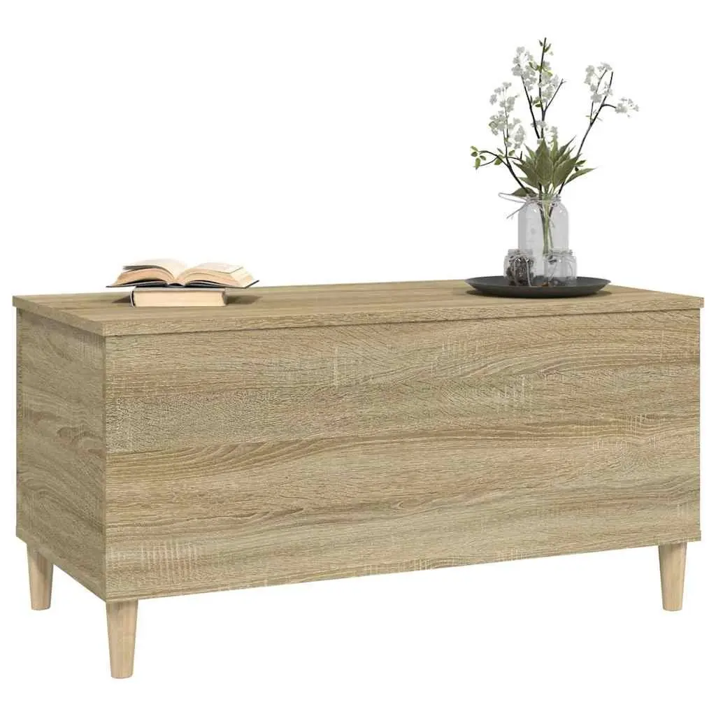 Lift-Top Coffee Table with Hidden Storage in Brown