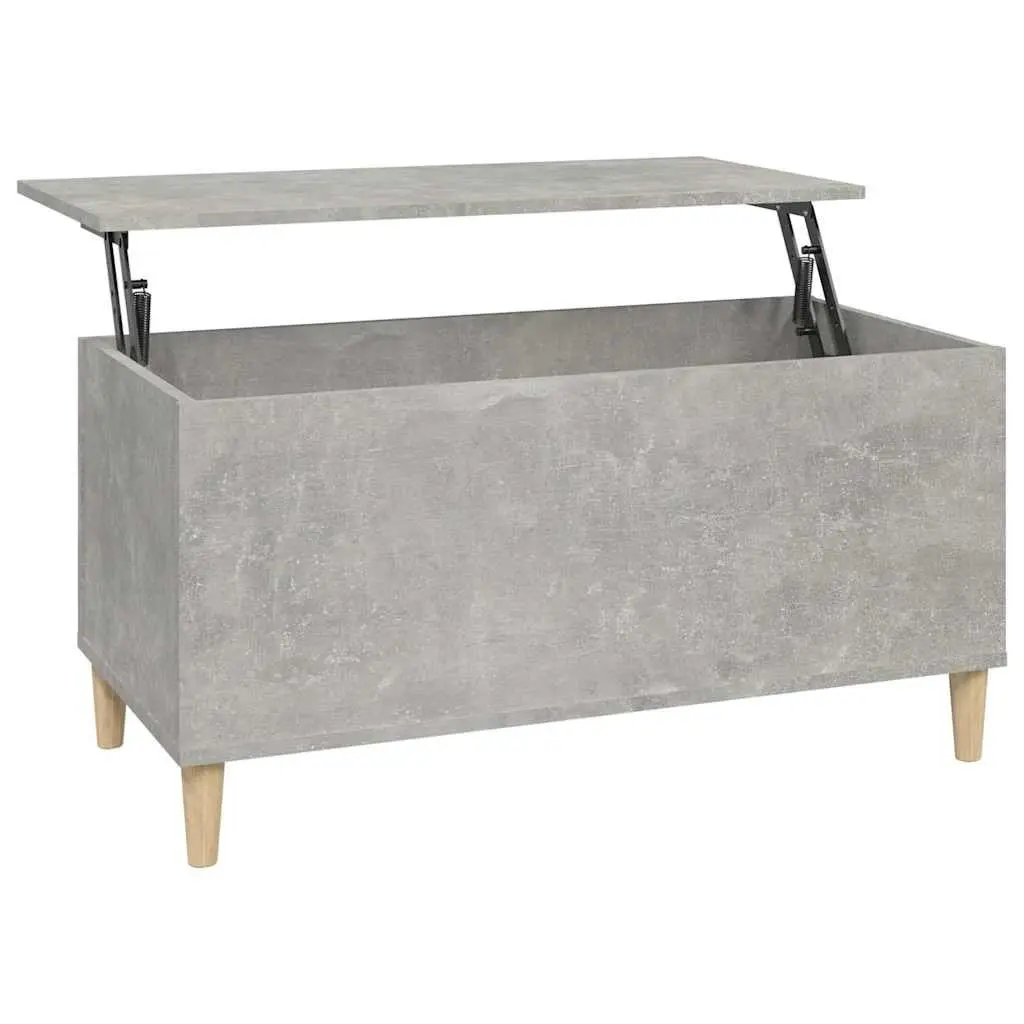 Grey Engineered Wood Lift Top Coffee Table with Storage