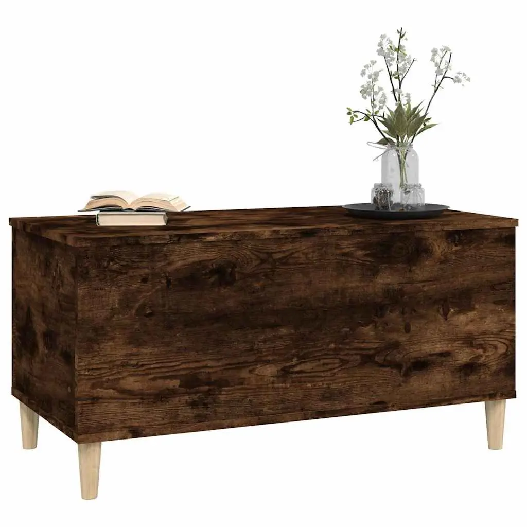 Lift Top Coffee Table Engineered Wood 90 x 44.5 x 45 cm Smoked Oak Brown