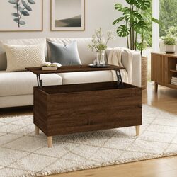 Lift-Top Coffee Table in Brown Oak - 90x44.5x45cm