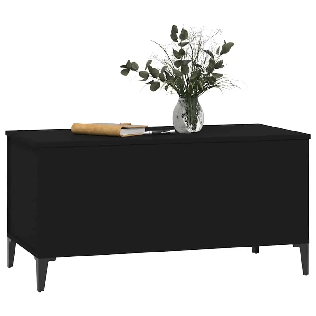 Lift-Top Coffee Table Engineered Wood 90 x 44.5 x 45 cm Black