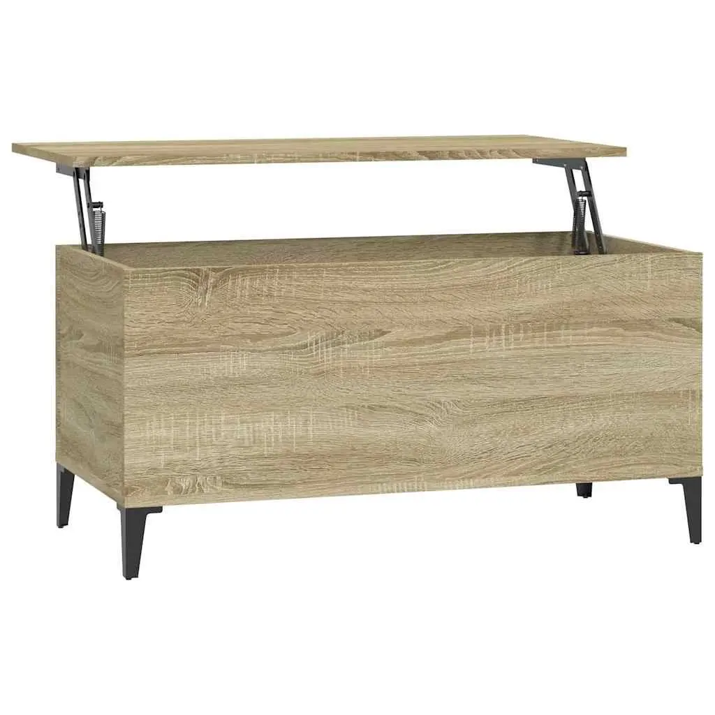 Brown Coffee Table with Lift-Top Storage