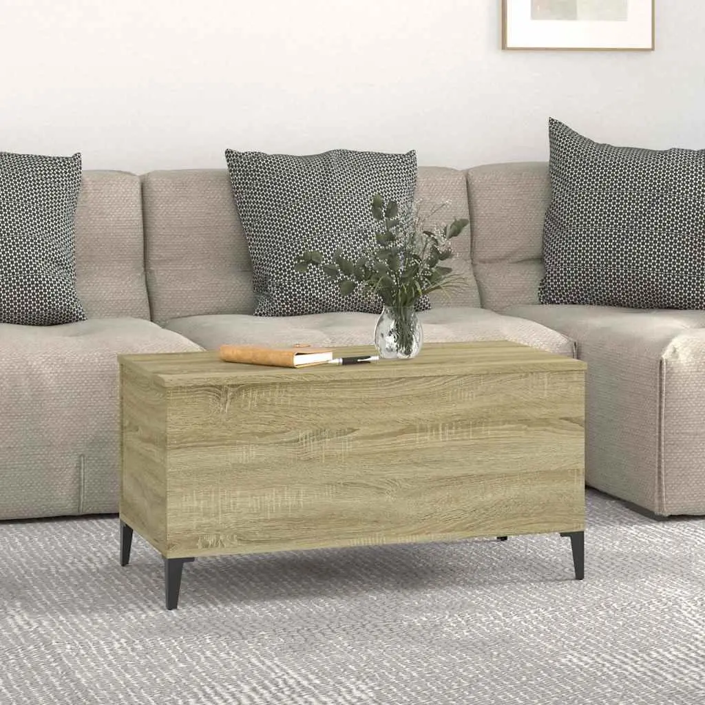 Brown Coffee Table with Lift-Top Storage