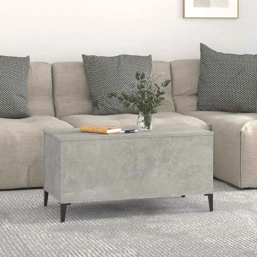 Lift-Top Coffee Table Engineered Wood Grey 90L x 44.5W x 45H cm