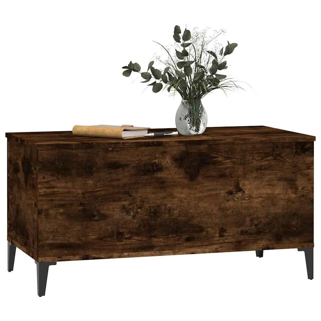Brown Lift-Top Coffee Table with Hidden Storage