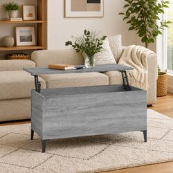 High-Quality Lift-Top Coffee Table in Grey Sonoma
