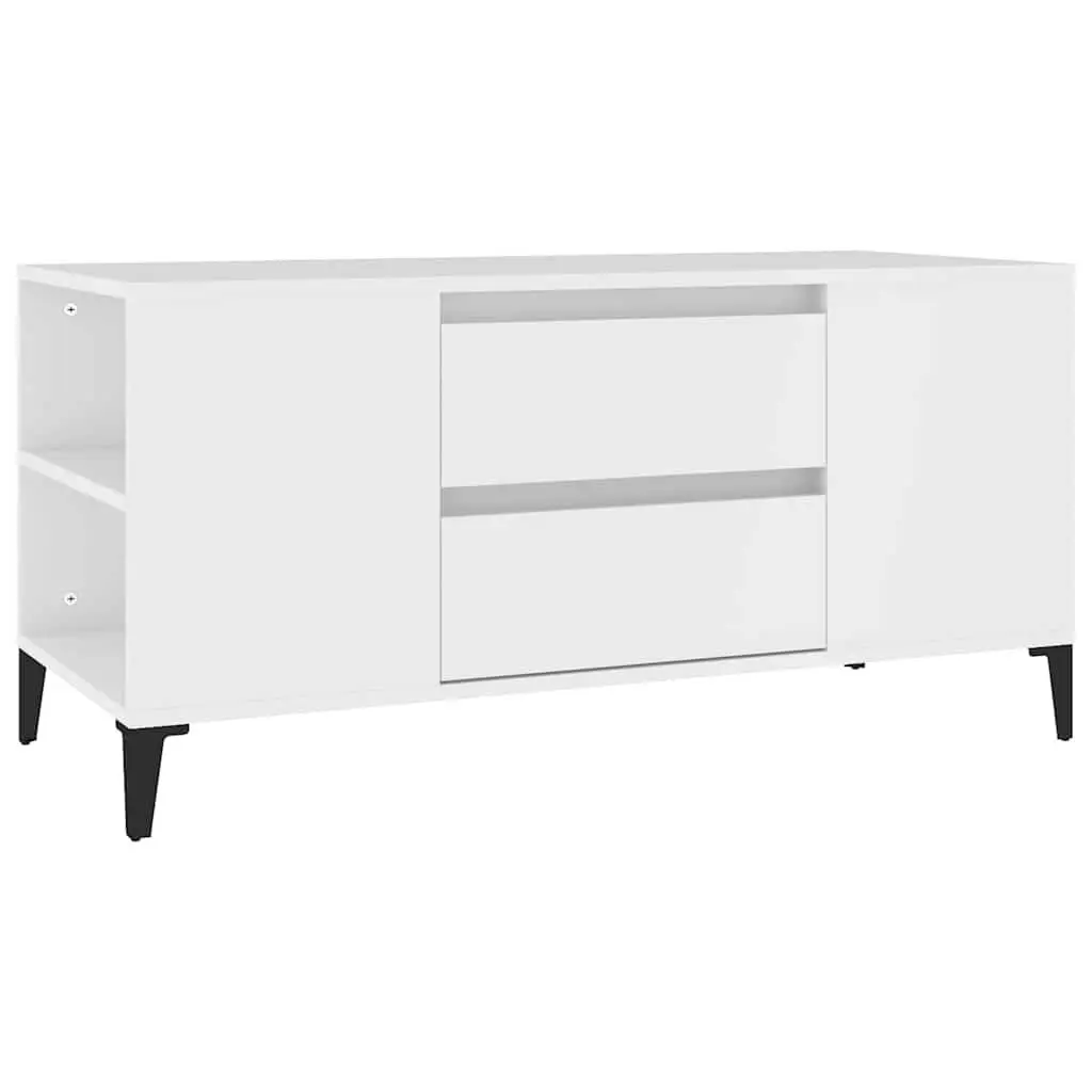 TV Cabinet Engineered Wood 102x44.5x50 cm White