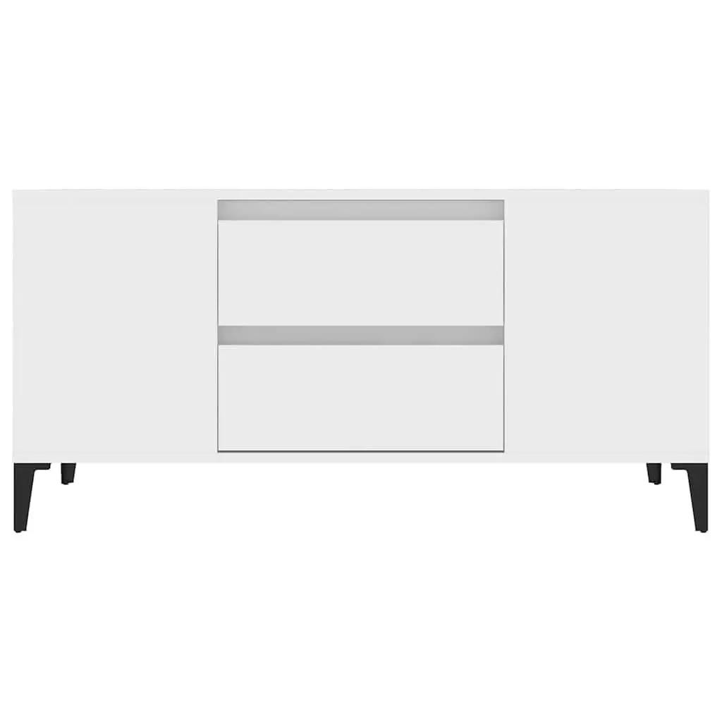 TV Cabinet Engineered Wood 102x44.5x50 cm White
