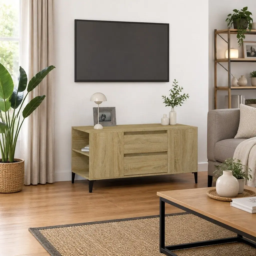 Engineered Wood TV Cabinet in Sonoma Oak Brown