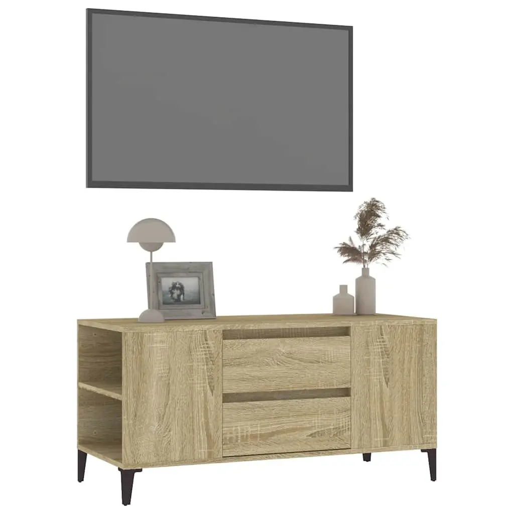 Engineered Wood TV Cabinet in Sonoma Oak Brown