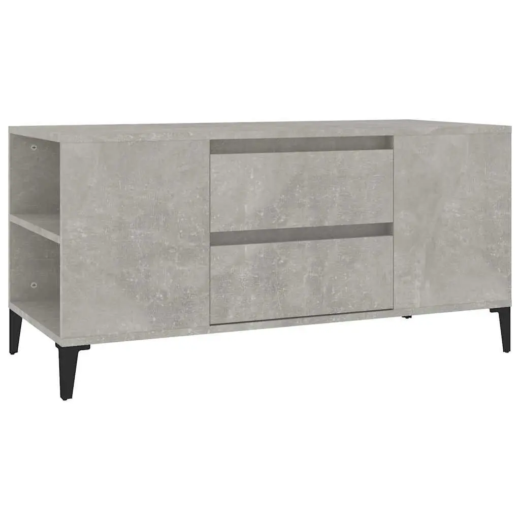 Grey TV Cabinet 102x44.5x50 cm Engineered Wood