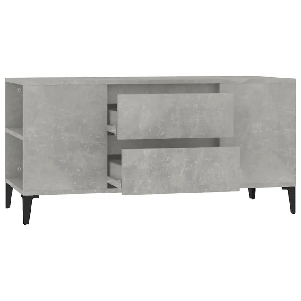 Grey TV Cabinet 102x44.5x50 cm Engineered Wood