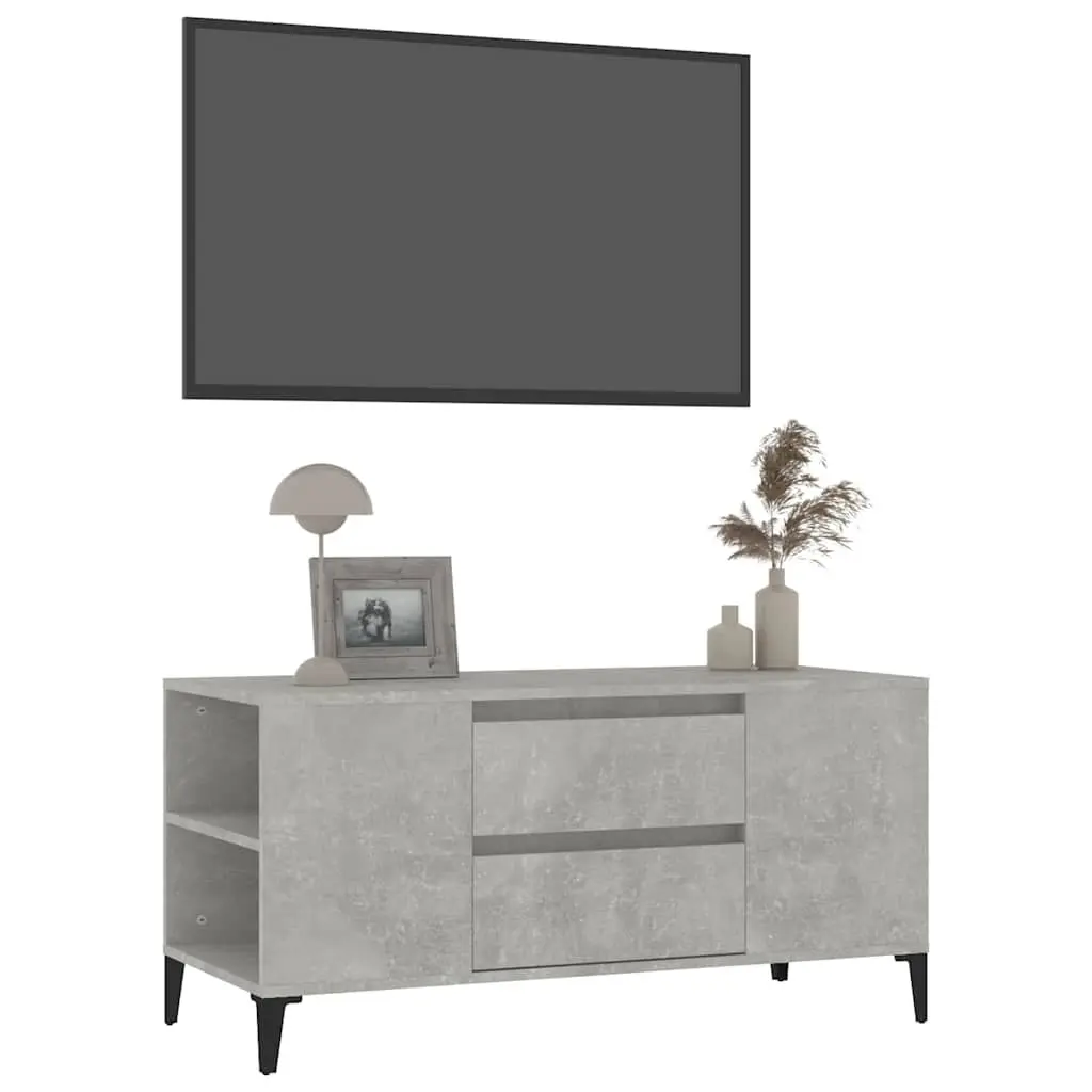 Grey TV Cabinet 102x44.5x50 cm Engineered Wood