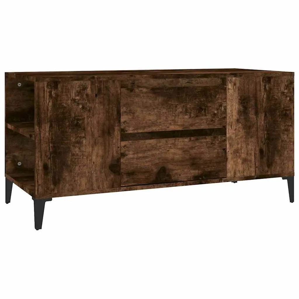 Engineered Wood Brown TV Cabinet for Living Room Storage