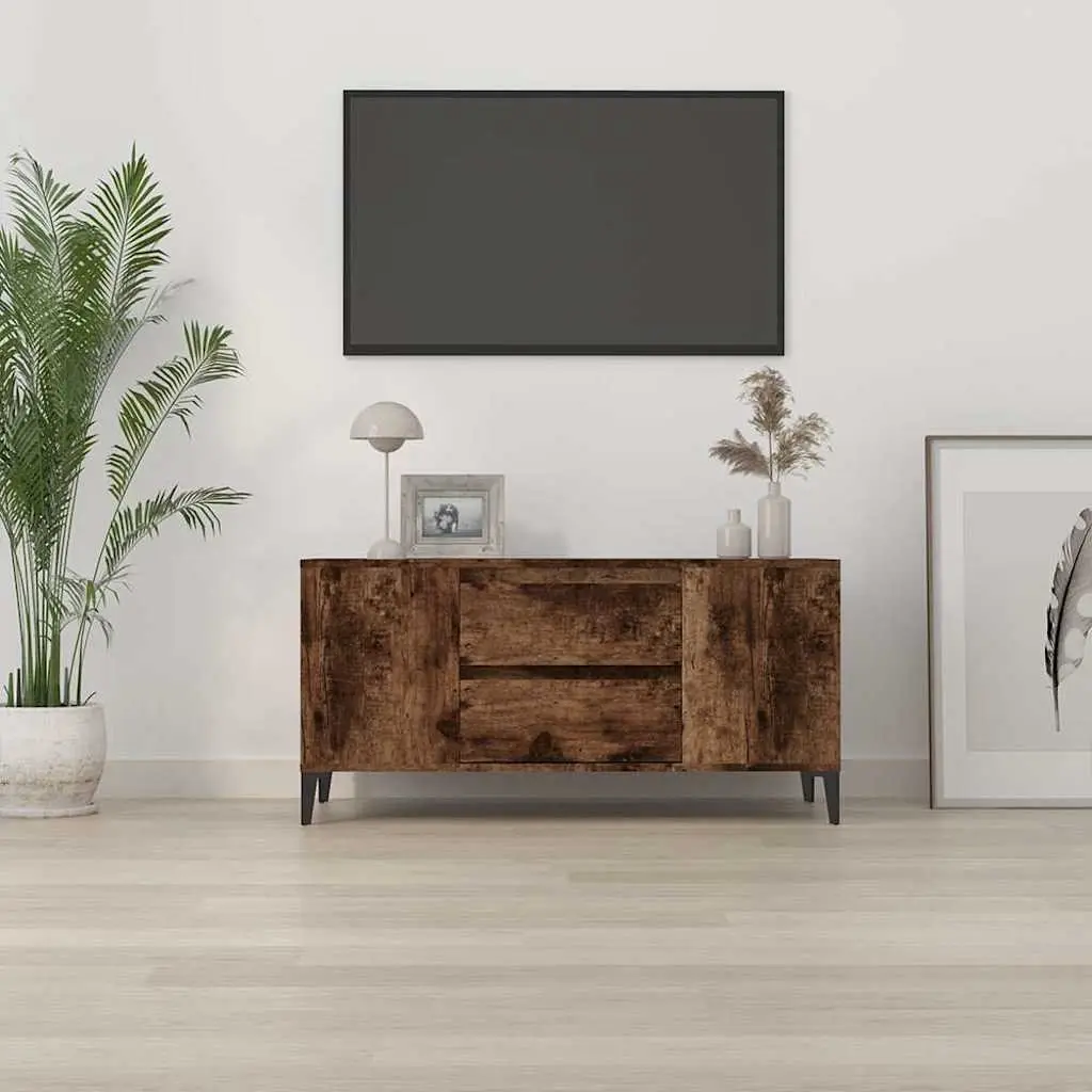 Engineered Wood Brown TV Cabinet for Living Room Storage