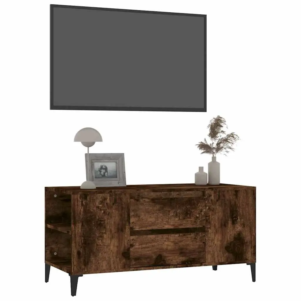 Engineered Wood Brown TV Cabinet for Living Room Storage