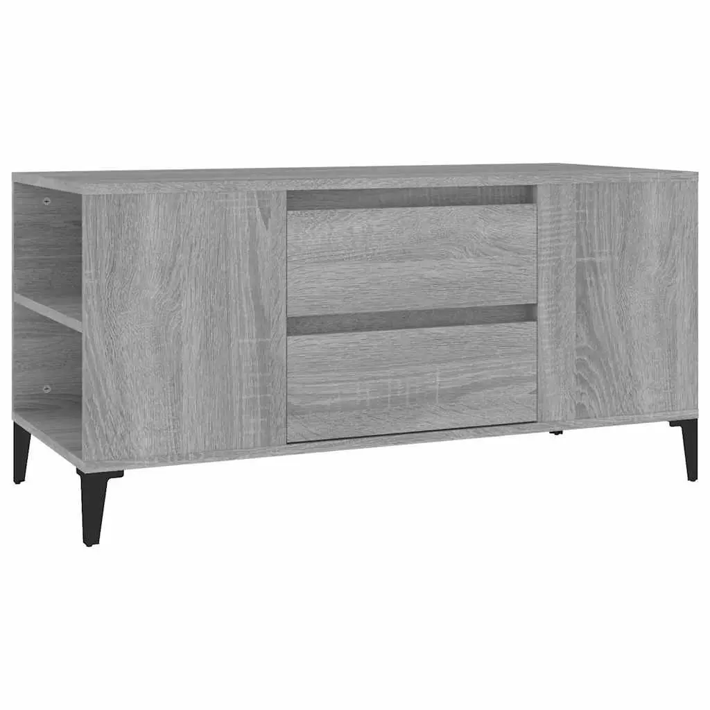 Industrial Style Grey Sonoma TV Cabinet with 4 Compartments