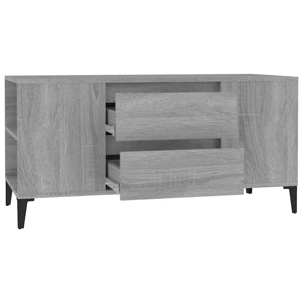Industrial Style Grey Sonoma TV Cabinet with 4 Compartments