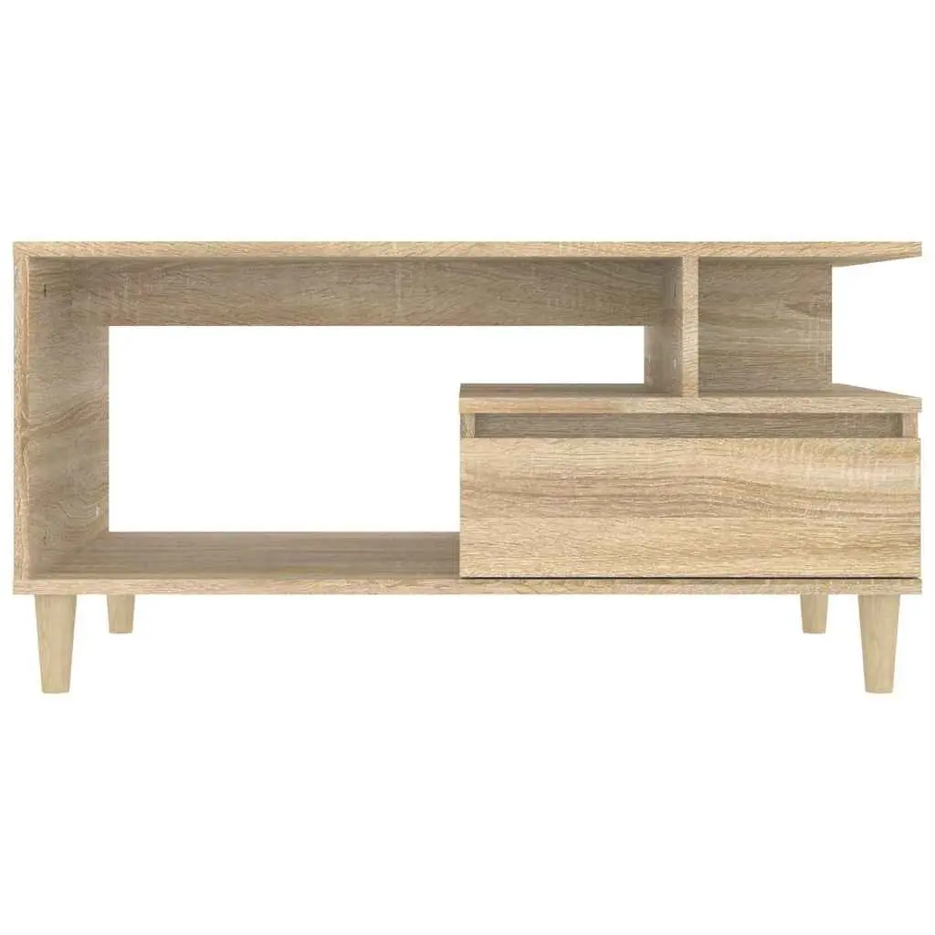 Coffee Table with Storage Drawer and Open Shelves