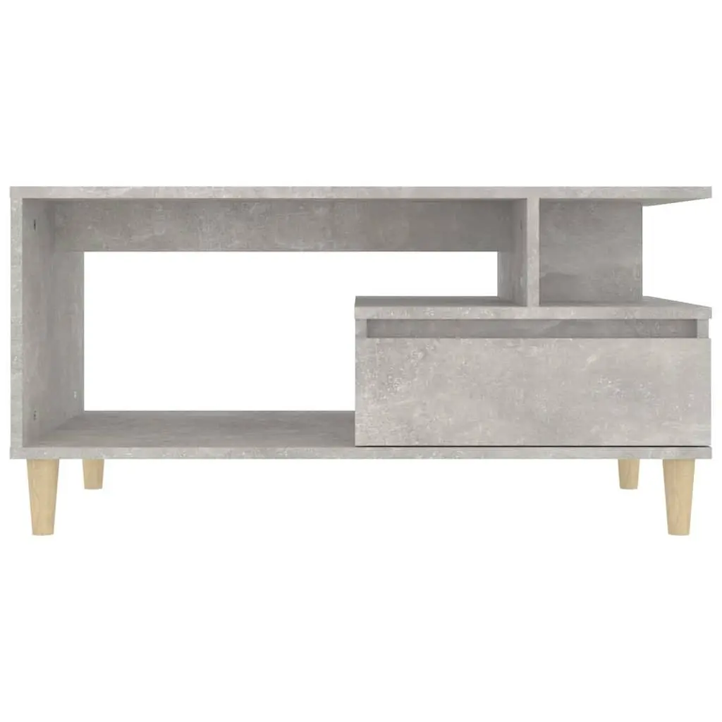 Grey Engineered Wood Coffee Table with Storage