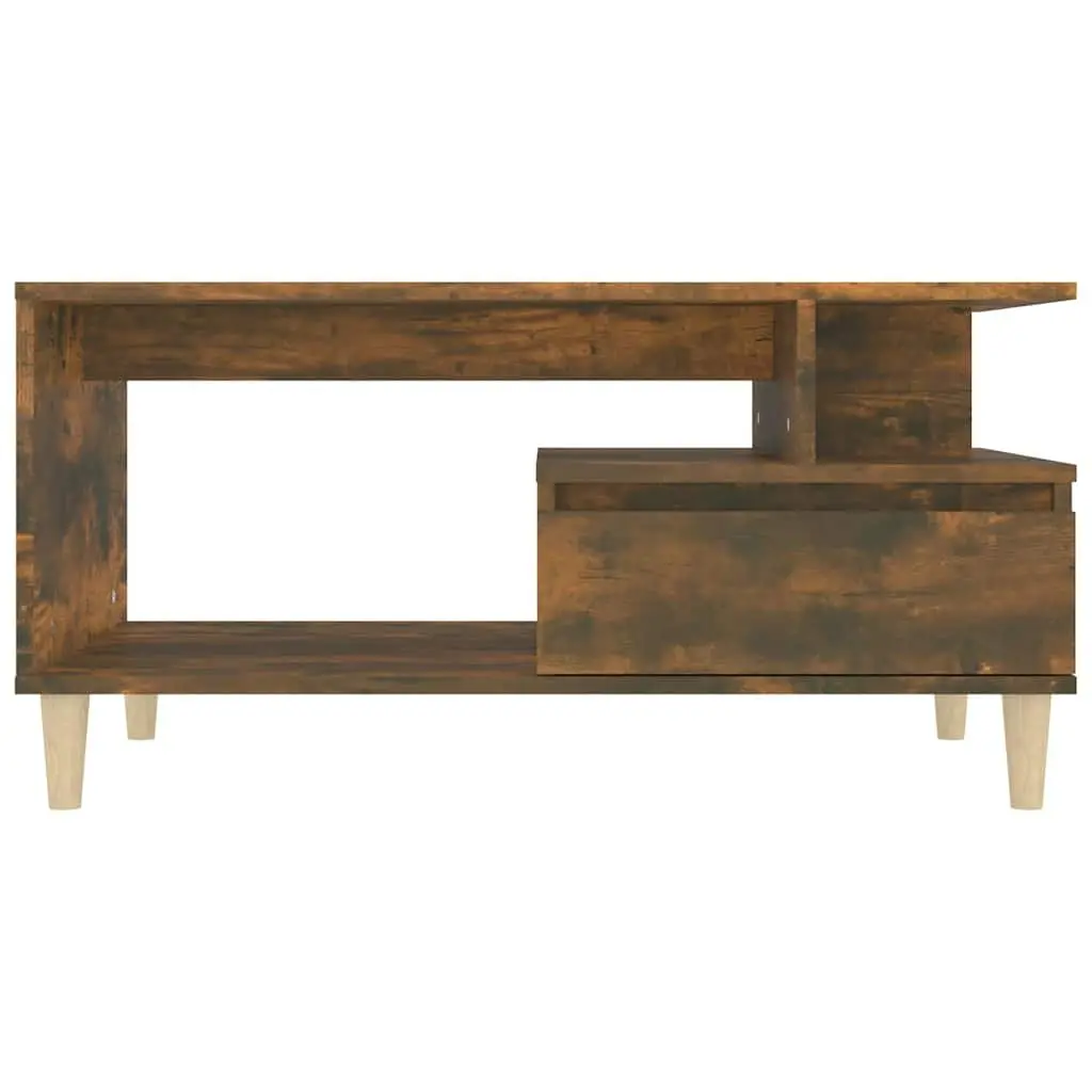 Coffee Table with Drawer Storage in Smoked Oak