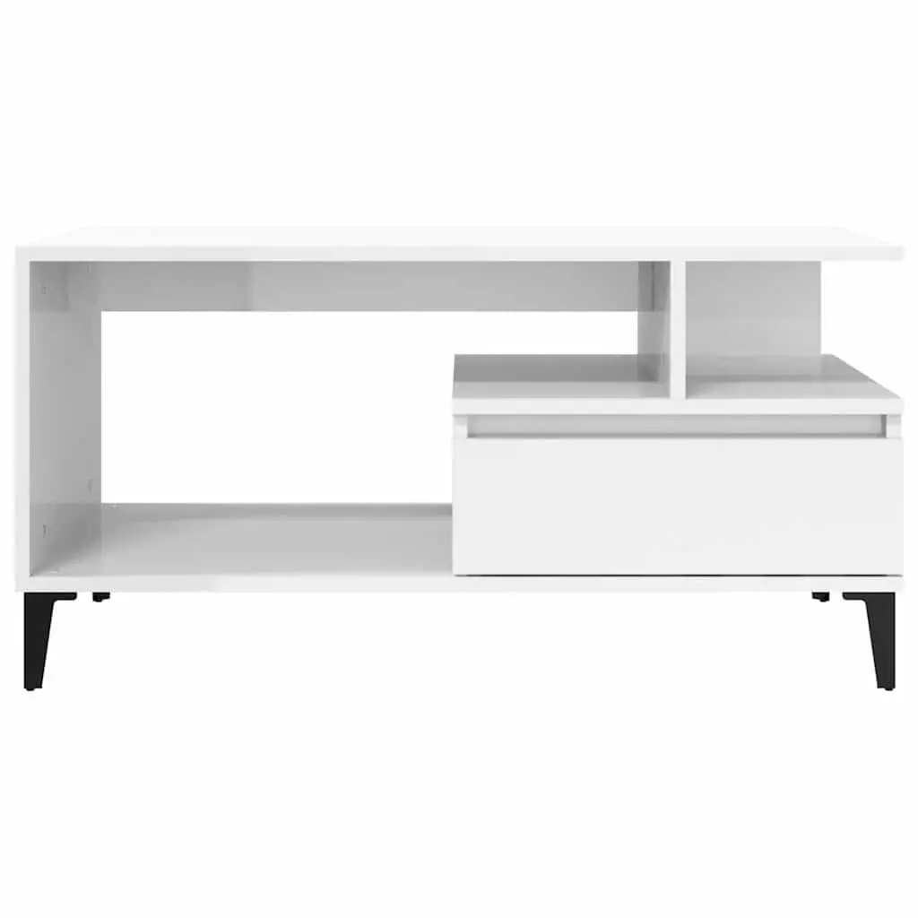 High Gloss White Coffee Table for Living Rooms