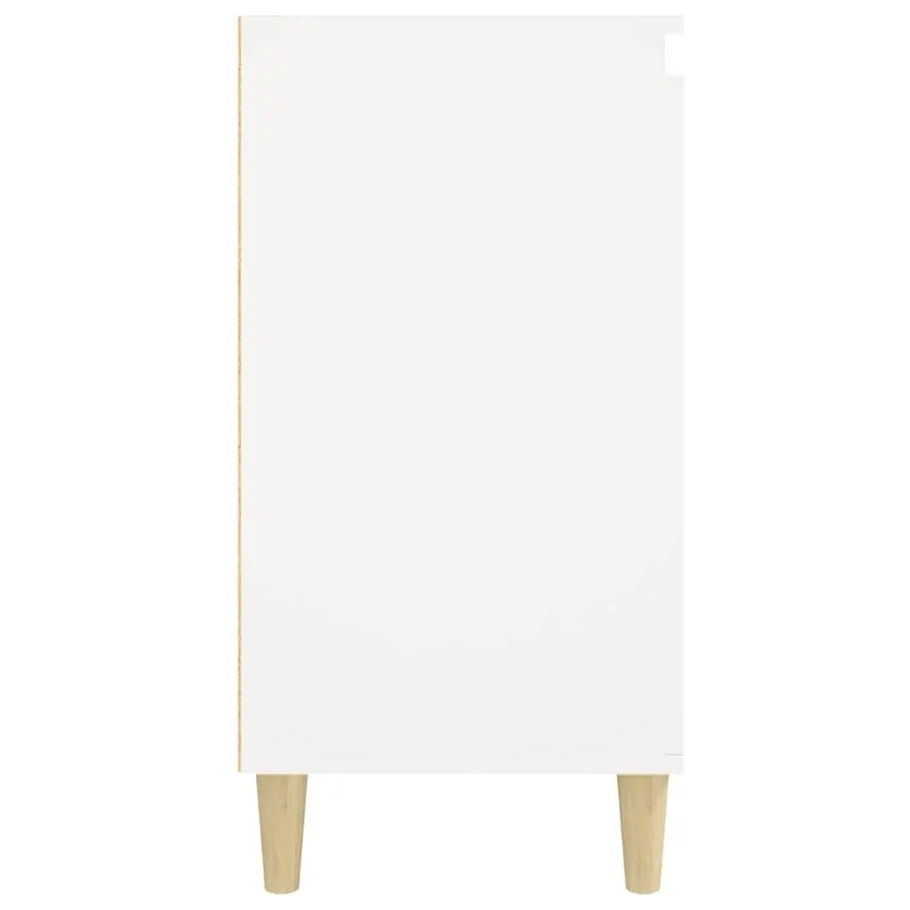White Bedside Cabinet 40x35x70cm Engineered Wood