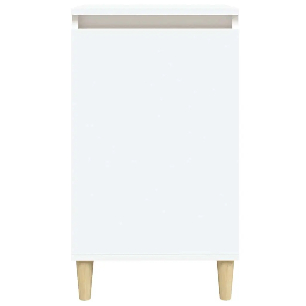 White Bedside Cabinets Set of 2, 40x35x70 cm
