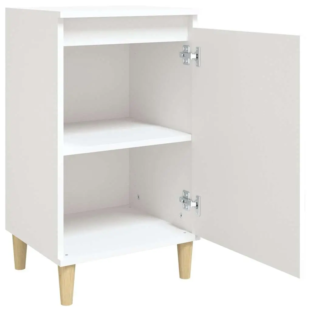 White Bedside Cabinets Set of 2, 40x35x70 cm