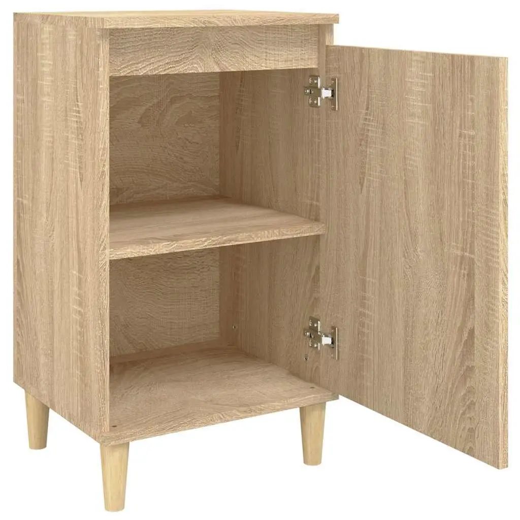 Bedside Cabinets 2 pcs Brown Engineered Wood Nightstand Storage 40x35x70 cm