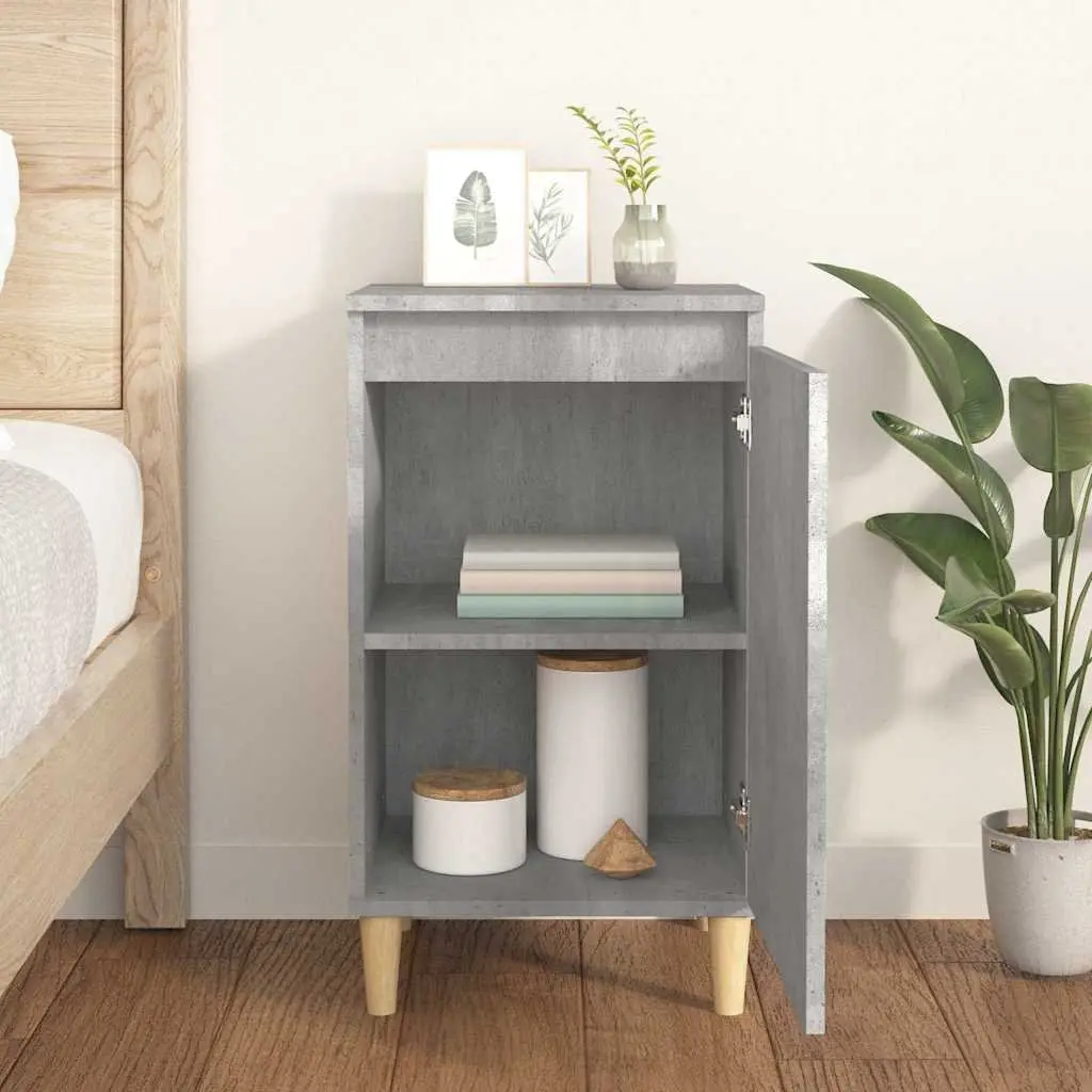 Grey Bedside Cabinet 40x35x70 cm