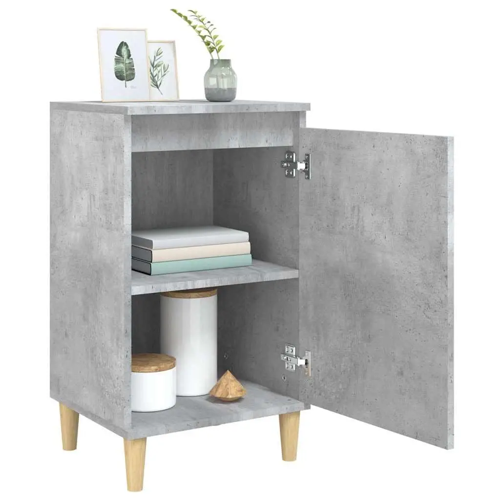 Grey Bedside Cabinet 40x35x70 cm
