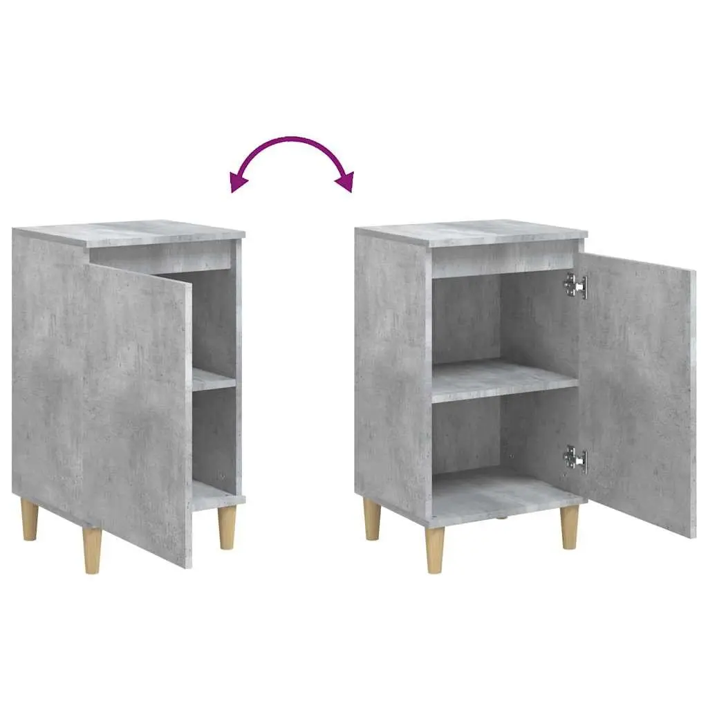 Grey Bedside Cabinet 40x35x70 cm