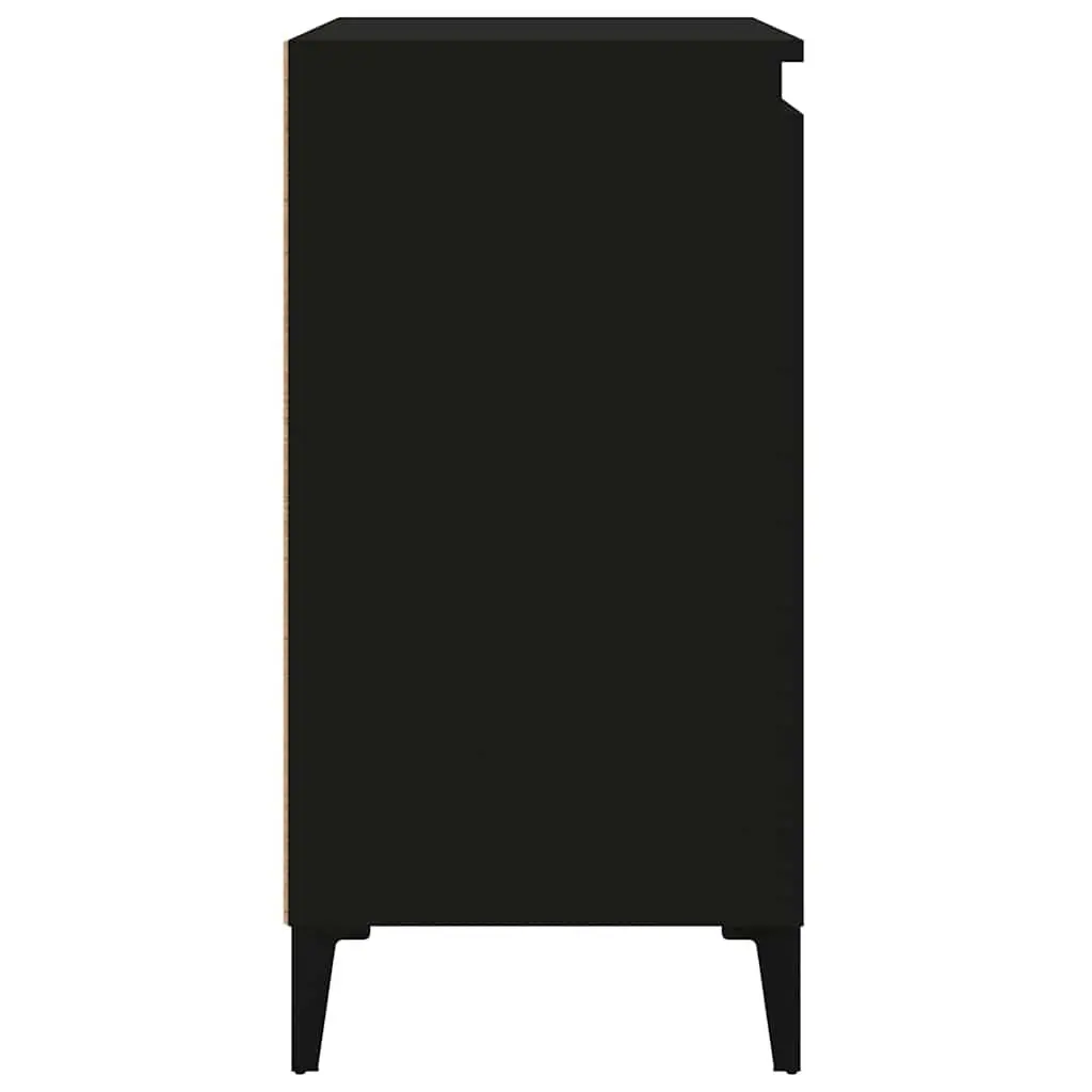 Bedside Cabinets Engineered Wood 40 x 35 x 70 cm Black 2 Piece