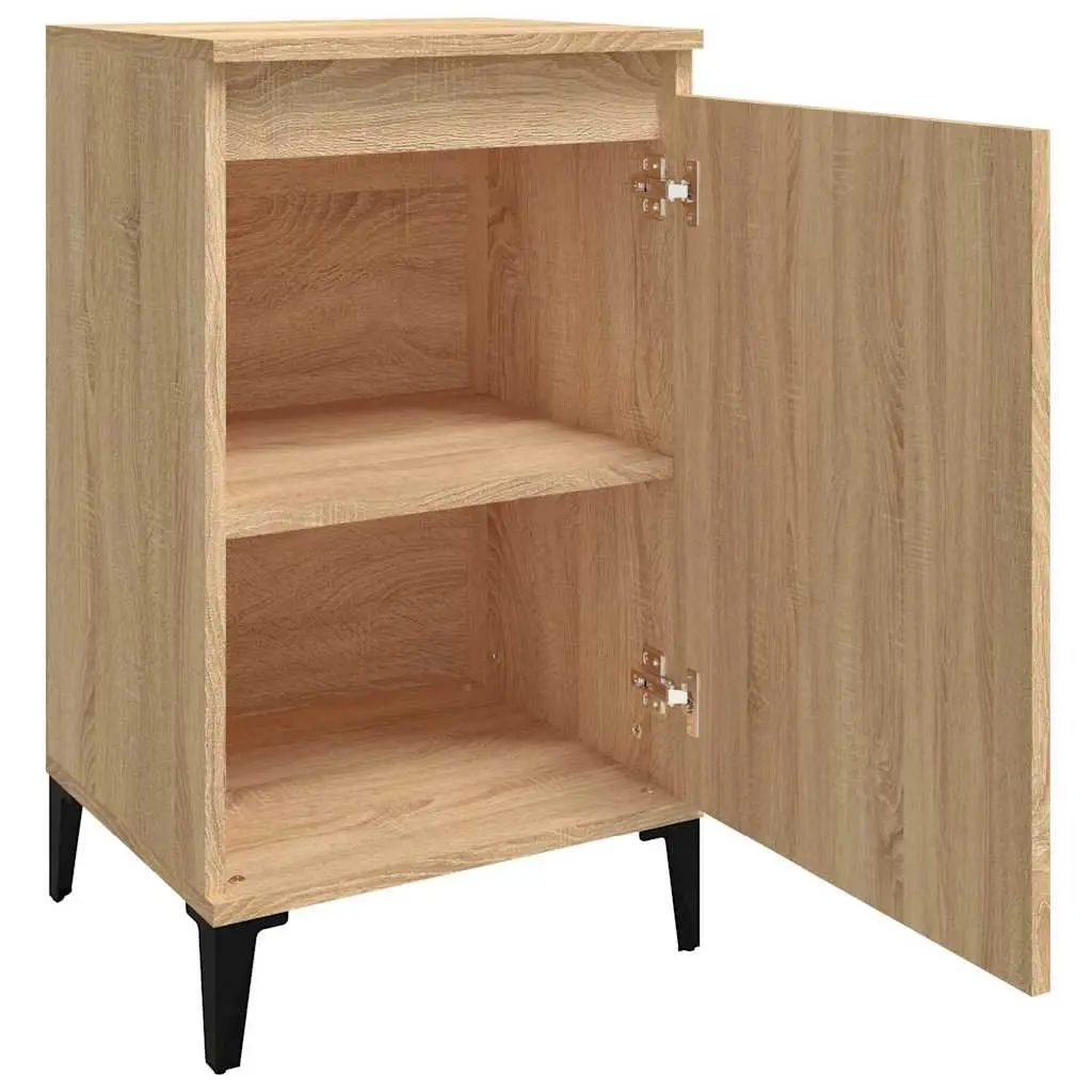 Brown Nightstand Set of 2 with Engineered Wood