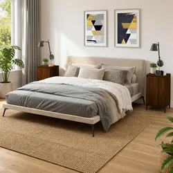 Durable Brown Oak Bedside Cabinets - 2 Pieces