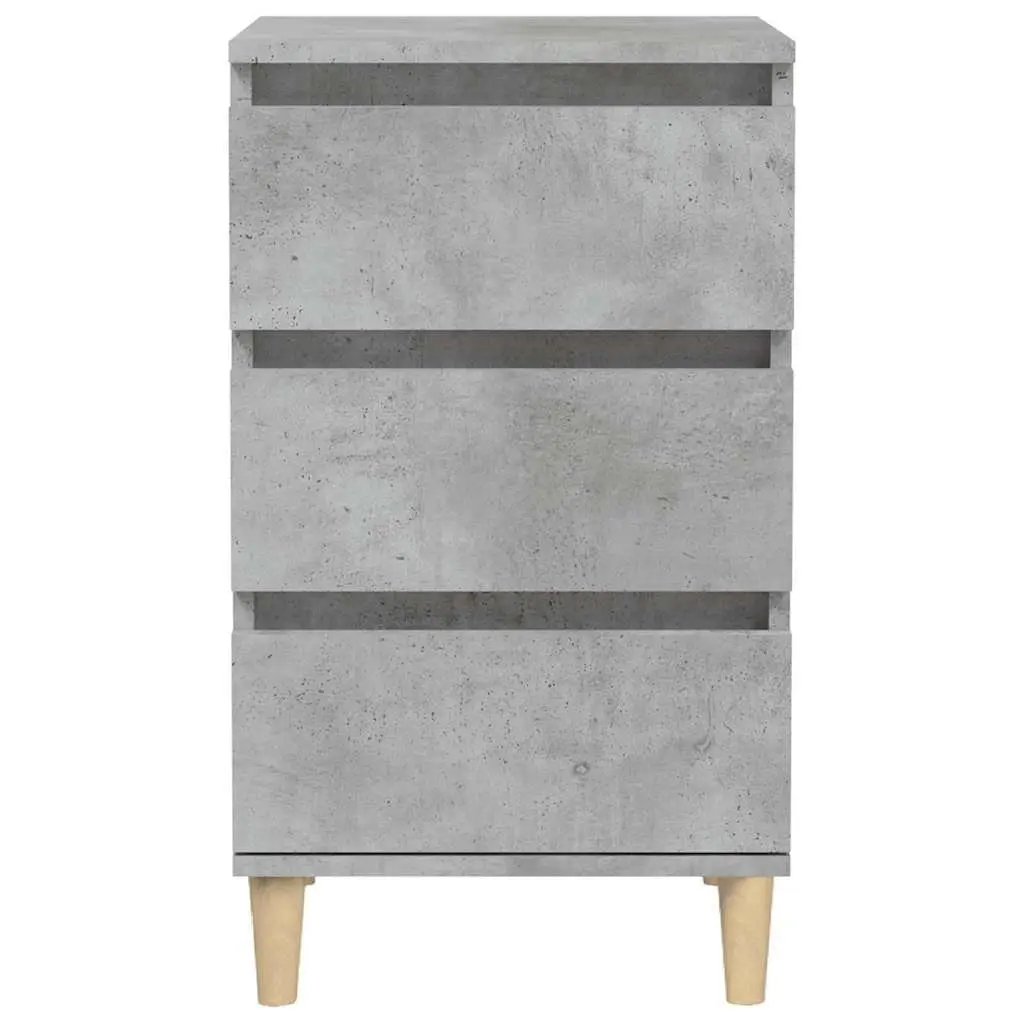 Grey Bedside Cabinet with 3 Drawers