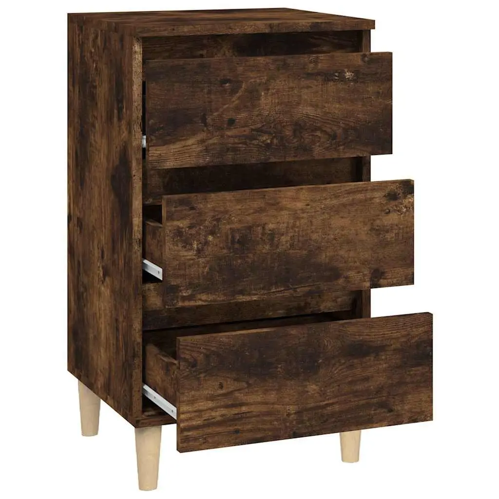 3 Drawer Bedside Cabinet 40x35x70cm Brown