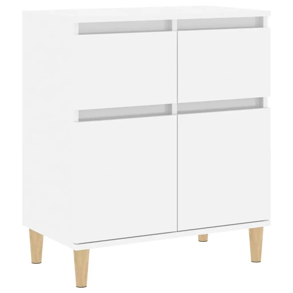 Sideboard Engineered Wood High Gloss White 60x35x70cm