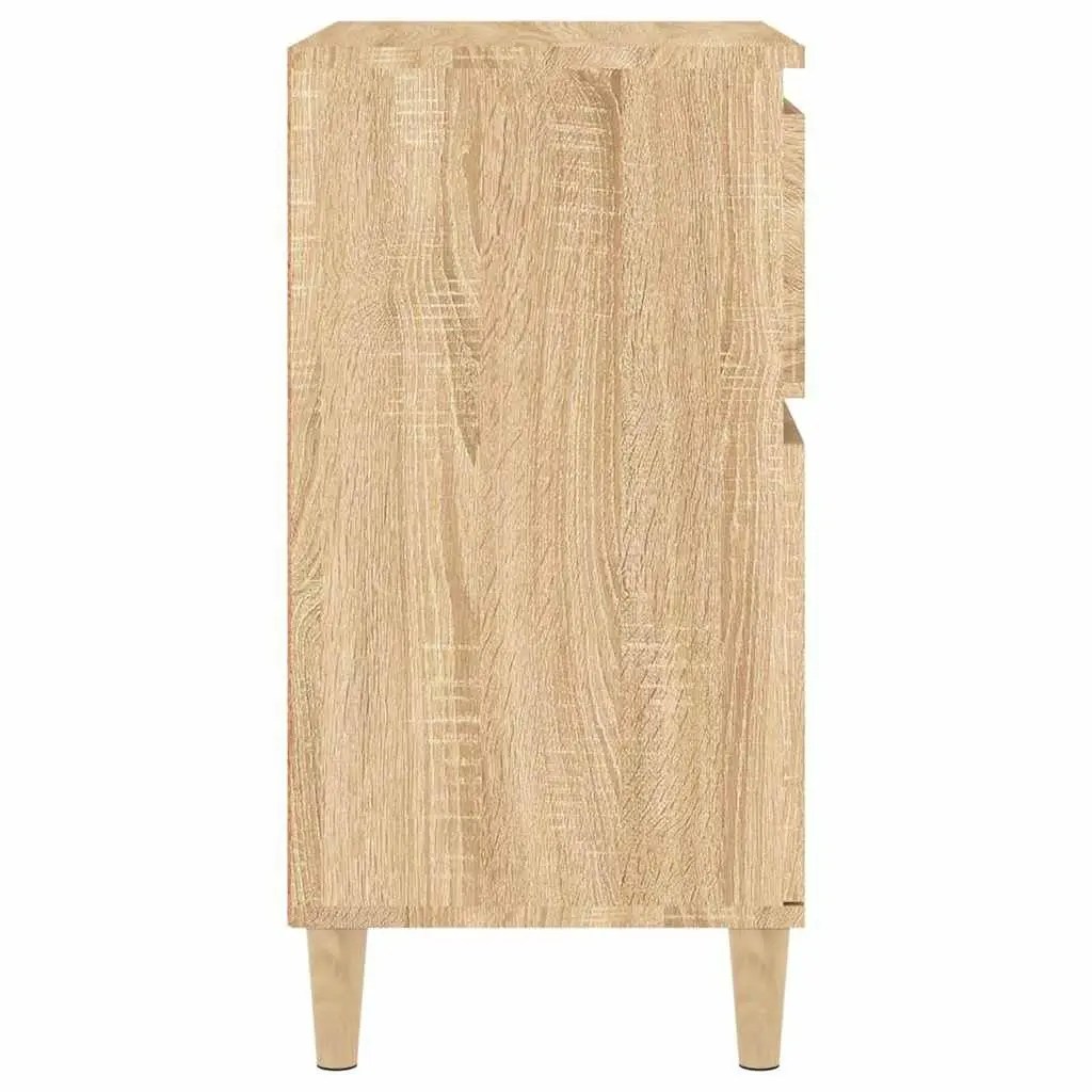 Brown Engineered Wood Sideboard Storage Cabinet 60x35x70cm