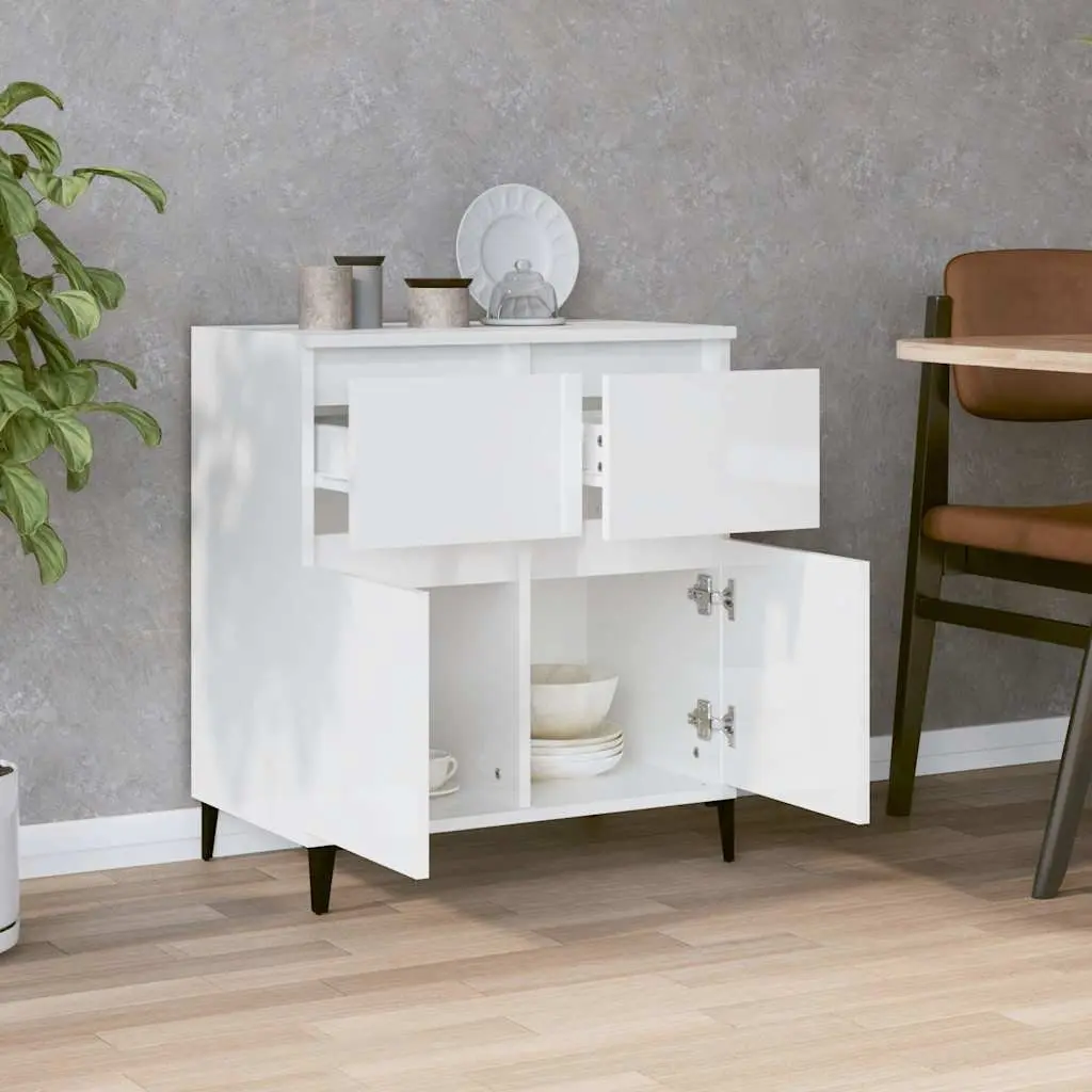 High Gloss White Sideboard Cabinet 60x35x70cm