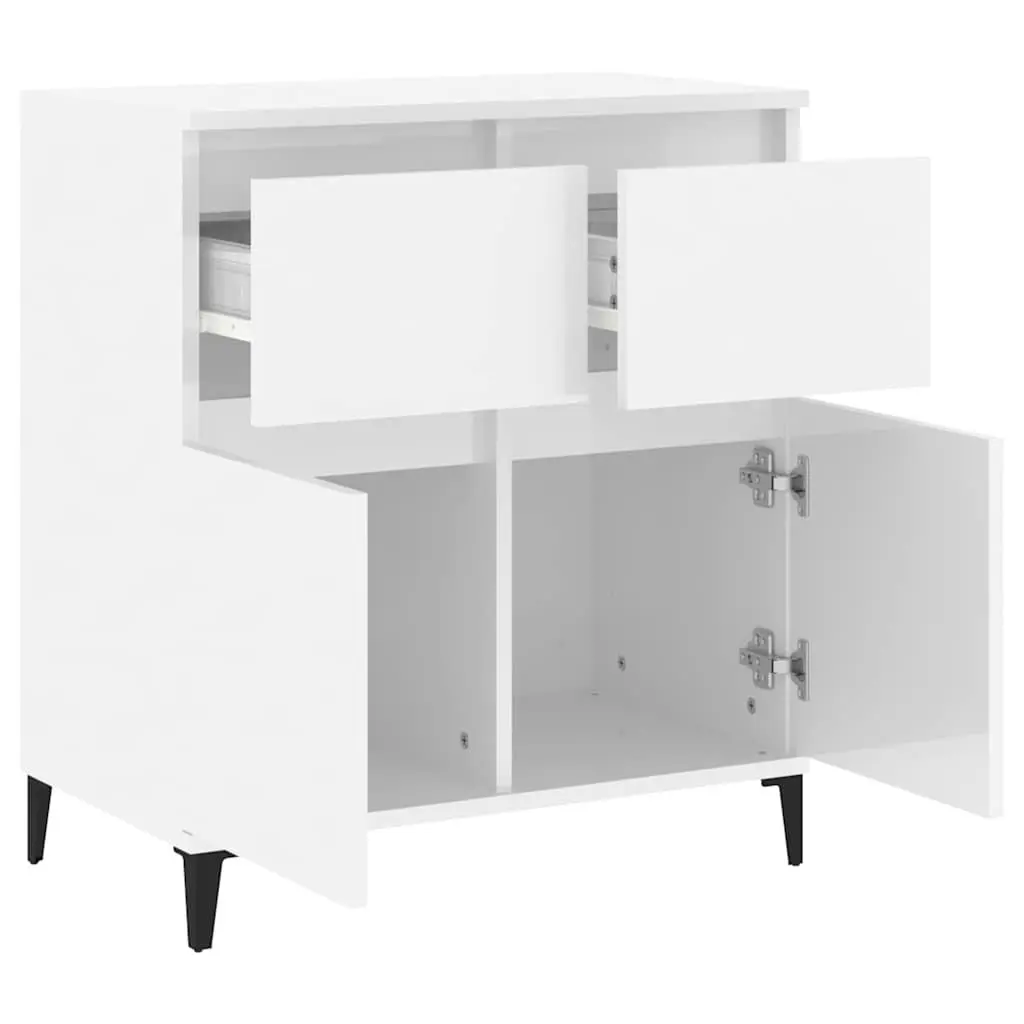 High Gloss White Sideboard Cabinet 60x35x70cm