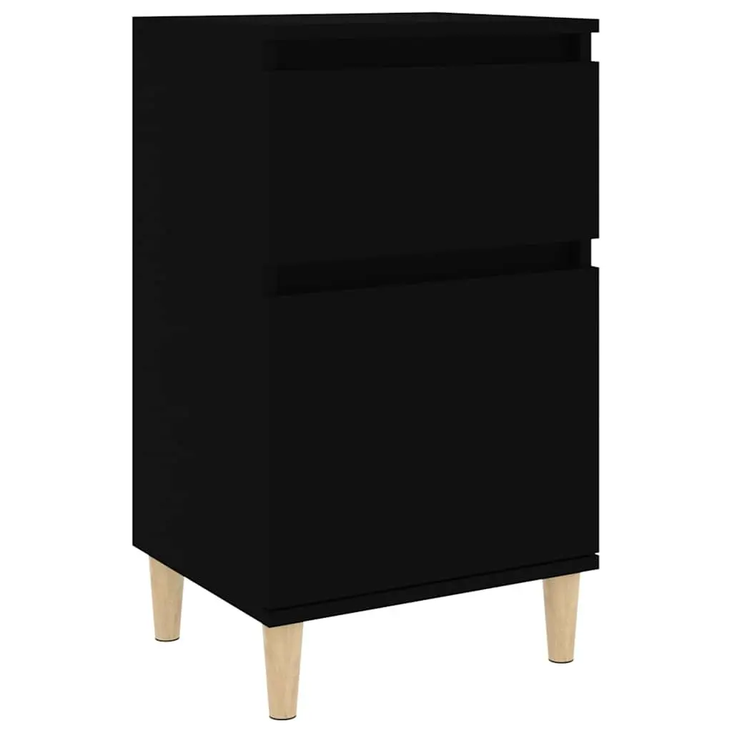 Black Nightstand for Bedroom Storage