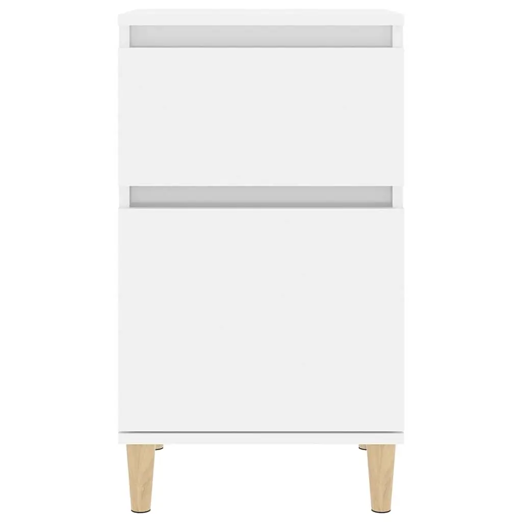 White High Gloss Bedside Cabinets Set of 2