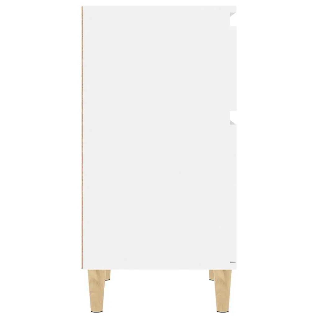 White High Gloss Bedside Cabinets Set of 2