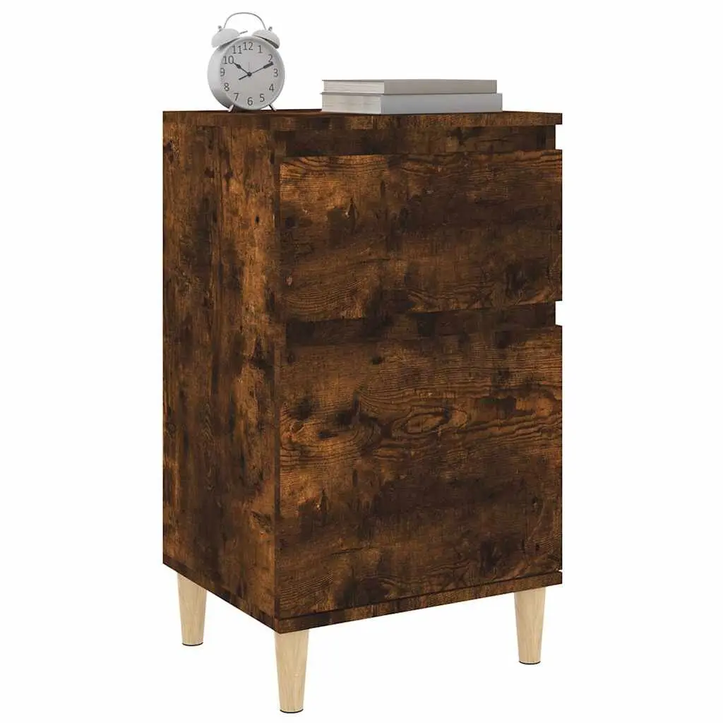 Brown Engineered Wood Bedside Cabinet 40x35x70 cm