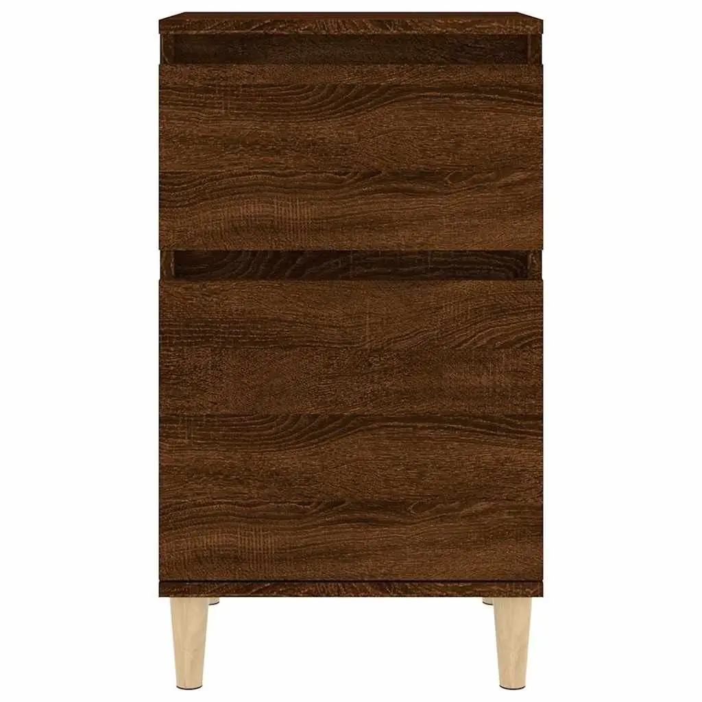 Bedside Cabinet Brown Oak Storage Nightstand Table 40x35x70cm Bedroom Furniture