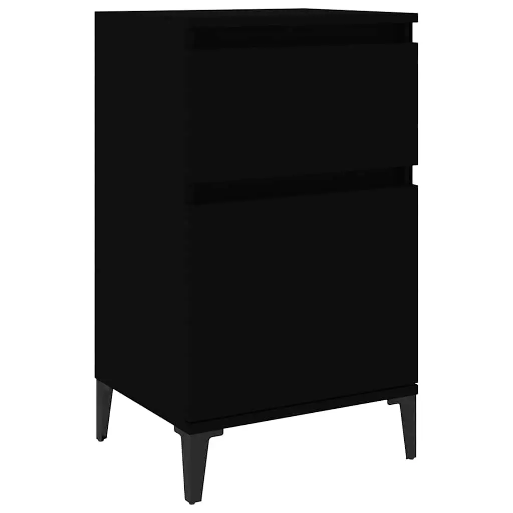Black Nightstand with Durable Construction