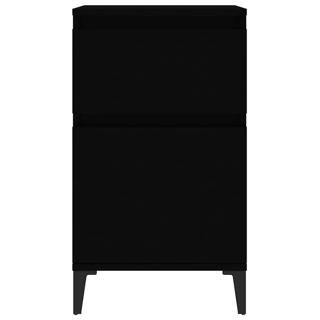Black Nightstand with Durable Construction